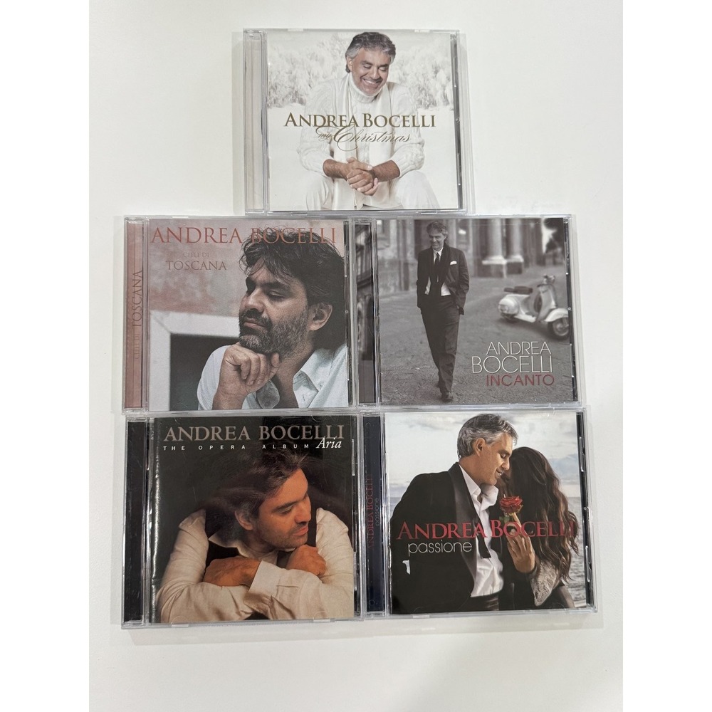 Andrea Bocelli CD Lot (5 Albums) My Christmas Incanto Passione Cieli di Toscana